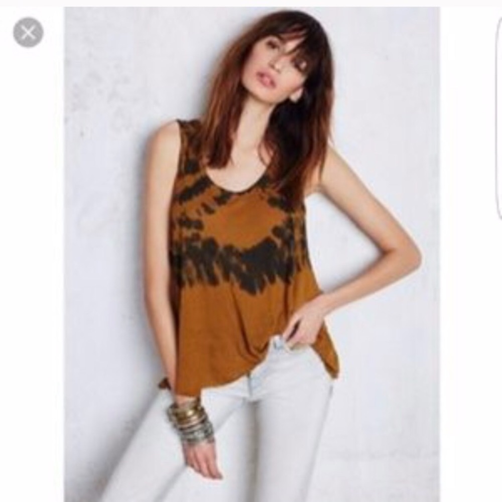 Free people we the free tye dye hi low swing tank